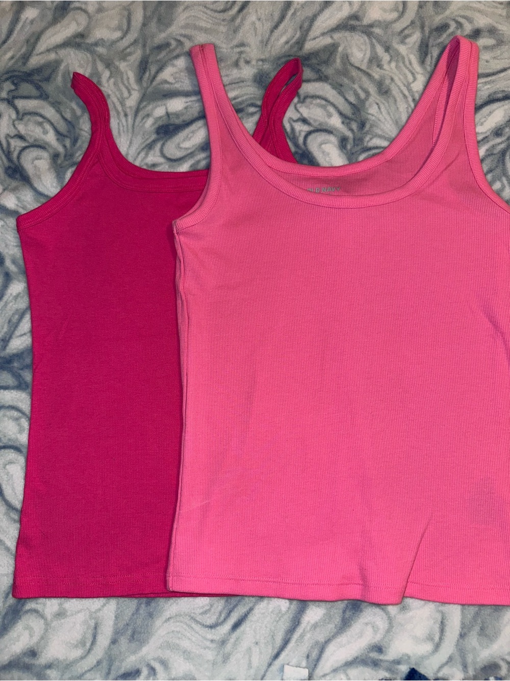 Old Navy Women's Ribbed Tank Tops - Bright Pink & Fuchsia